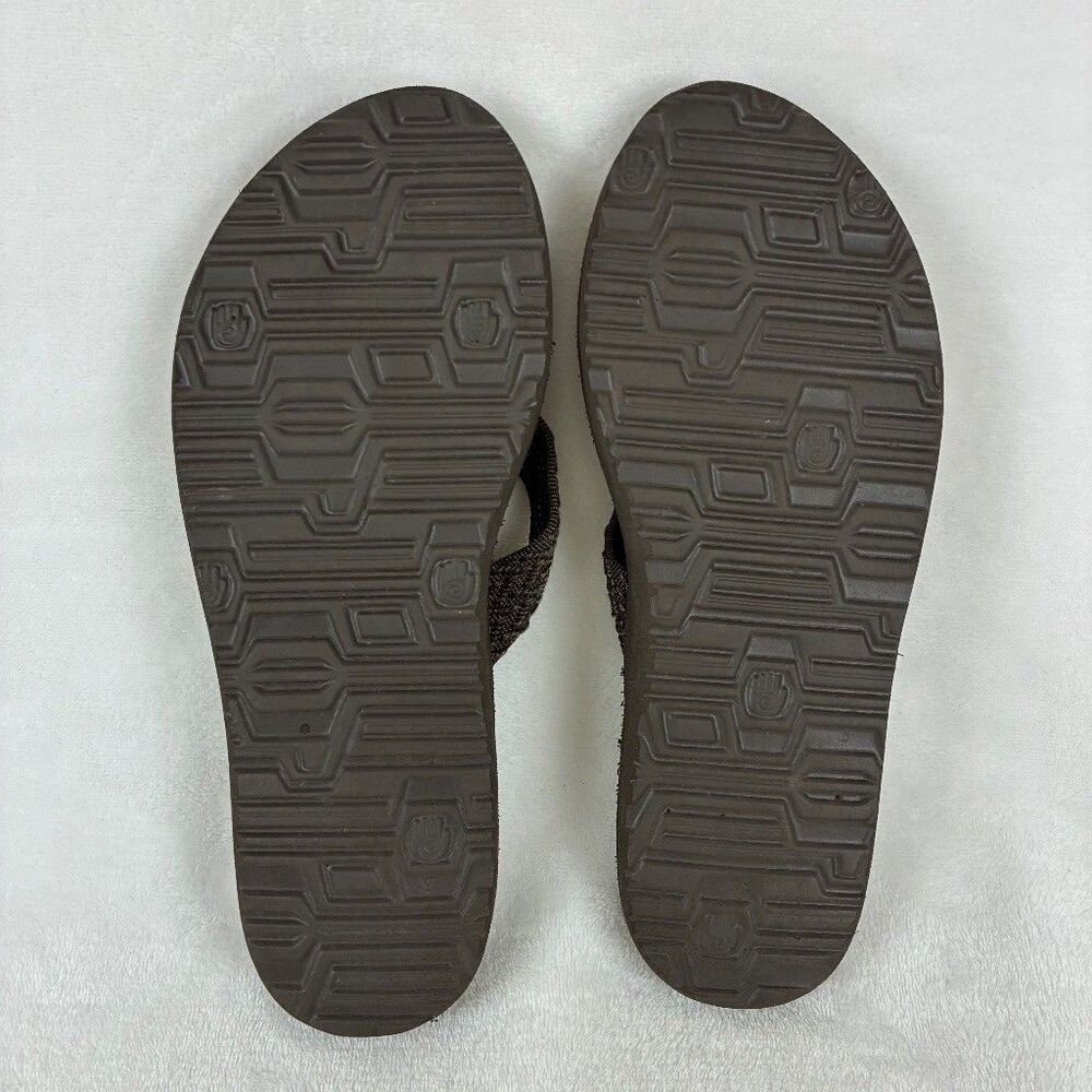 Teva Mush II Flip Flop Sandals Womens 9 Brown Woven Strap S/N 4198 Beach Comfort - Picture 7 of 11